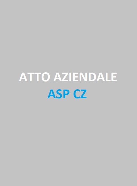 copertina dell'atto aziendale